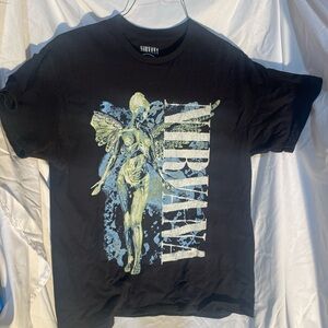 NIRVANA Black Short Sleeve Tee Graphic Design